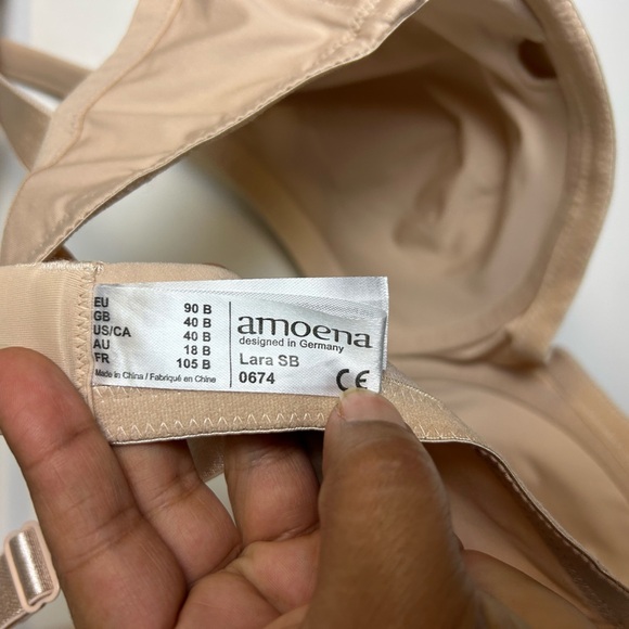 Amoeba Lara Sb Womens Underwire Bra 40B Brown Comfortable No padded (optional) - Picture 6 of 9